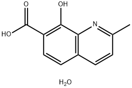 8-Hydroxy-2-methylquinoline-7-carboxylic acid hydrate Struktur