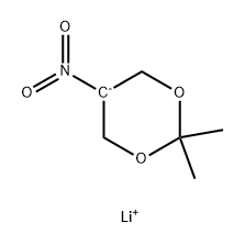 1,3-Dioxane, 2,2-dimethyl-5-nitro-, ion(1-), lithium (1:1),85690-33-1,结构式