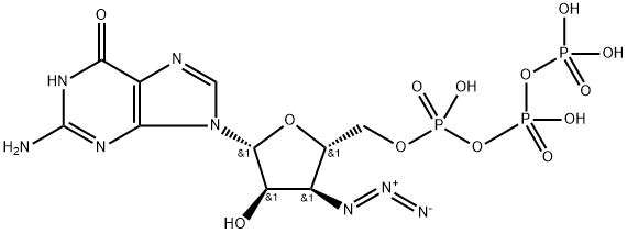 Guanosine 5'-(tetrahydrogen triphosphate), 3'-azido-3'-deoxy- Structure