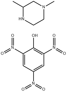 1,3-Dimethyl-piperazine picrate 化学構造式