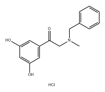 Terbutaline Related CoMpound (2-(BenzylMethylaMino)-3',5'-dihydroxyacetophenone HCl) 化学構造式