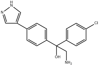 BenzeneMethanol, α-(aMinoMethyl)-α-(4-chlorophenyl)-4-(1H-pyrazol-4-yl)- 结构式