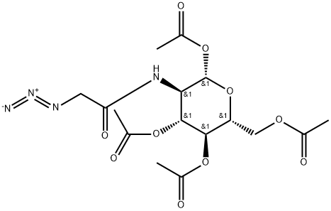 1,3,4,6-四-O-乙酰基-2-脱氧-2-[(2-叠氮乙酰基)氨基]-Β-D-吡喃葡萄糖, 857677-98-6, 结构式