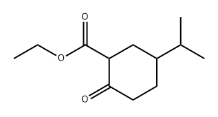 2-氧代-5-(丙-2-基)环己烷-1-羧酸乙酯 结构式