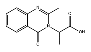 2-(2-Methyl-4-oxo-3,4-dihydroquinazolin-3-yl)propanoic Acid Structure