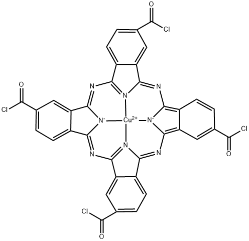 Copper, [29H,31H-phthalocyanine-2,9,16,23-tetracarbonyl tetrachloridato(2-)-κN29,κN30,κN31,κN32]-, (SP-4-1)- Structure