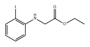 (2-碘苯基)甘氨酸乙酯 结构式