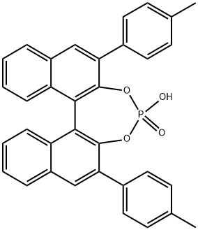 (R)-3,3-双(4-甲基苯基)-1,1'-联萘酚磷酸酯 结构式