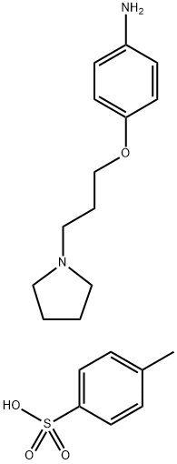 Benzenamine, 4-[3-(1-pyrrolidinyl)propoxy]-, 4-methylbenzenesulfonate (1:2) Structure