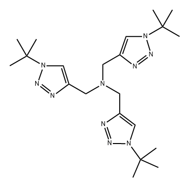 1H-1,2,3-三唑-4-甲胺,1-(1,1-二甲基乙基)-N,N-双[[1-(1,1-二甲基乙基)-1H-1,2,3-三唑-4-基]甲基]-,862678-56-6,结构式