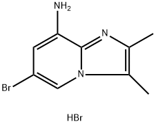 Imidazo[1,2-a]pyridin-8-amine, 6-bromo-2,3-dimethyl-, hydrobromide (1:1) Structure