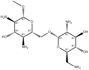 methyl-2,4-diamino-2,4-dideoxy-6-O-(2,6-diamino-2,6-dideoxy-alpha-D-glucopyranosyl)-beta-D-glucopyranoside,86327-82-4,结构式