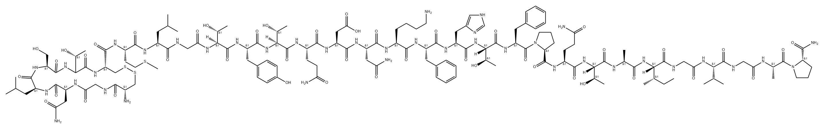 calcitonin, human, des-Phe(16)- 结构式