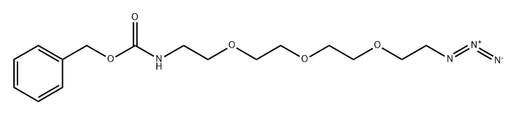 5,8,11-Trioxa-2-azatridecanoic acid, 13-azido-, phenylmethyl ester Struktur