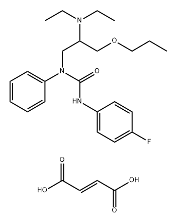 86398-92-7 but-2-enedioic acid, 1-(2-diethylamino-3-propoxy-propyl)-3-(4-fluoroph enyl)-1-phenyl-urea