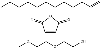 顺丁烯二酸酐-1-癸烯、2-甲氧乙基酯的聚合物, 86417-61-0, 结构式