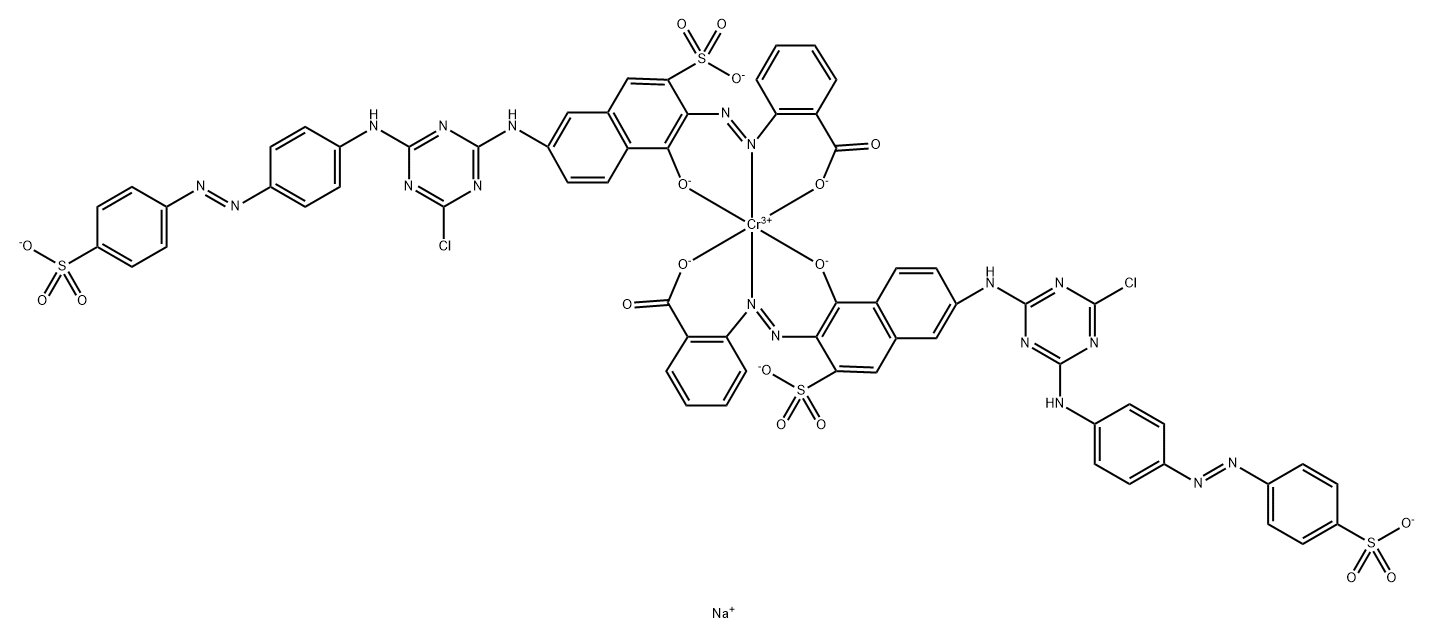 Chromate(5-), bis2-6-4-chloro-6-4-(4-sulfophenyl)azophenylamino-1,3,5-triazin-2-ylamino-1-hydroxy-3-sulfo-2-naphthalenylazobenzoato(4-)-, pentasodium|C.I.活性棕43