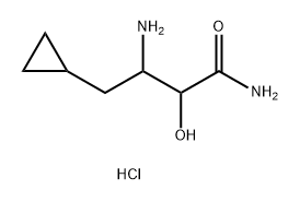 Cyclopropanebutanamide, β-amino-α-hydroxy-, hydrochloride (1:1) 化学構造式