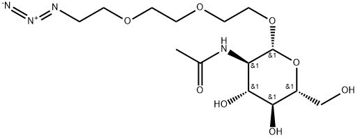 2-[2-(2-Azidoethoxy)ethoxy]ethyl 2-(acetylamino)-2-deoxy-β-D-glucopyranoside Structure