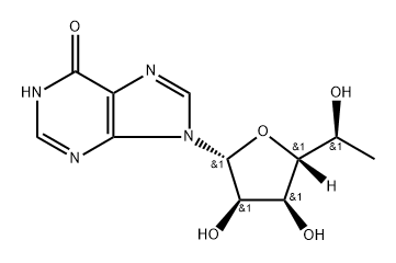9-(6'-deoxytalofuranosyl)hypoxanthine Struktur