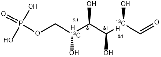 D-Glucose-2,5-13C2, 6-(dihydrogen phosphate) (9CI) Struktur