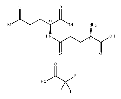 (S)-2-((S)-4-氨基-4-羧基丁酰胺基)戊二酸三氟乙酸盐 结构式