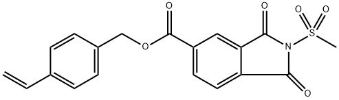 2,3-dihydro-2-(methylsulfonyl)-1,3-dioxo-1H-Isoindole-5-carboxylic acid-(4-ethenylphenyl)methyl ester Structure