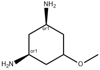 rel-(1R,3S)-5-Methoxy-1,3-cyclohexanediamine 化学構造式
