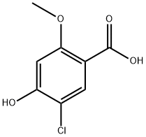 5-chloro-4-hydroxy-2-methoxybenzoic acid 化学構造式