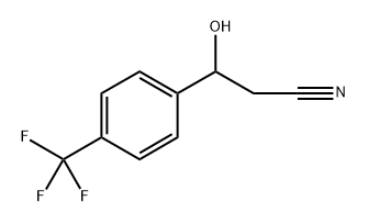 Benzenepropanenitrile, β-hydroxy-4-(trifluoromethyl)- Structure