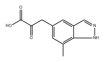 1H-Indazole-5-propanoic acid, 7-methyl-α-oxo- 化学構造式