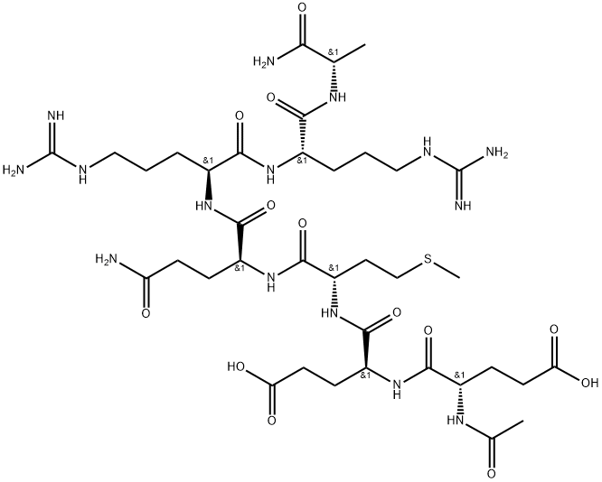乙酰基七肽-4, 868844-72-8, 结构式
