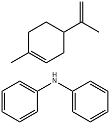 Oligomeric aromatic amine form diphenylamine and limonene Structure