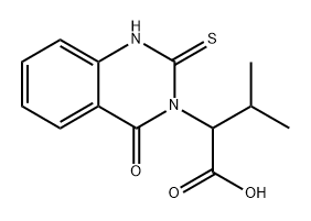 2-(2-巯基-4-氧代喹唑啉-3(4H)-基)-3-甲基丁酸 结构式