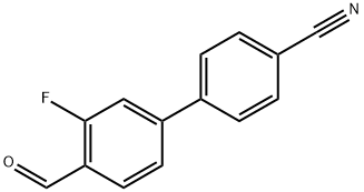 3'-Fluoro-4'-formyl-[1,1'-biphenyl]-4-carbonitrile Struktur