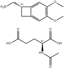 (1S)-4,5-dimethoxy-1-(aminomethyl)-benzocyclobutane N-acetyl-L-glutamate 结构式