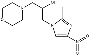 4-Morpholineethanol, α-[(2-methyl-4-nitro-1H-imidazol-1-yl)methyl]- Struktur