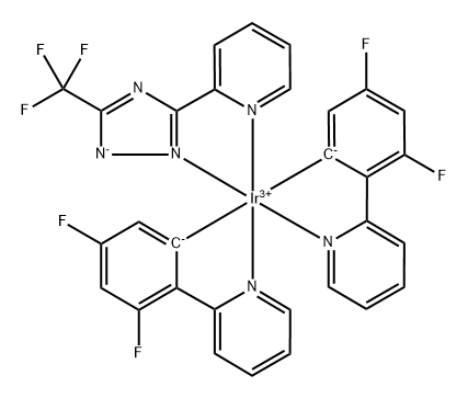 Ir(dfppy)2(fptz) , Bis(4',6'-difluorophenylpyridinato)(3-(trif Structure