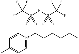 N-hexyl-4-metylpyridinium bis((trifluoromethyl)sulfonyl)imide Structure