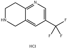 3-TrifluoroMethyl-5,6,7,8-tetrahydro-[1,6]naphthyridine  hydrochloride (1:2) Structure