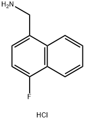 (4-氟萘-1-基)甲胺盐酸盐, 870562-26-8, 结构式