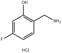 PHENOL, 2-(AMINOMETHYL)-5-FLUORO-, HYDROCHLORIDE (1:1) Struktur
