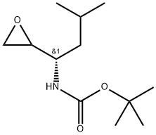 tert-Butyl ((1S)-3-methyl-1-(oxiran-2-yl)butyl)carbamate Struktur