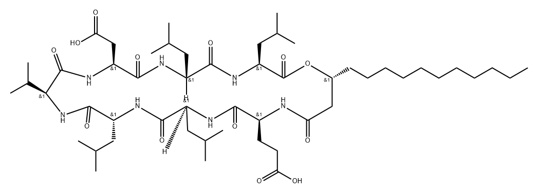 87099-78-3 Cyclo[L-α-aspartyl-D-leucyl-L-leucyl-(3R)-3-hydroxytetradecanoyl-L-α-glutamyl-L-leucyl-D-leucyl-L-valyl]