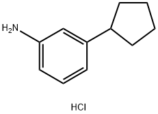 3-cyclopentylaniline hydrochloride Struktur