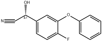 Benzeneacetonitrile, 4-fluoro-α-hydroxy-3-phenoxy-, (αR)-, 87305-29-1, 结构式