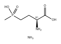 Butanoic acid, 2-amino-4-(hydroxymethylphosphinyl)-, ammonium salt, (2S)- (9CI) 化学構造式