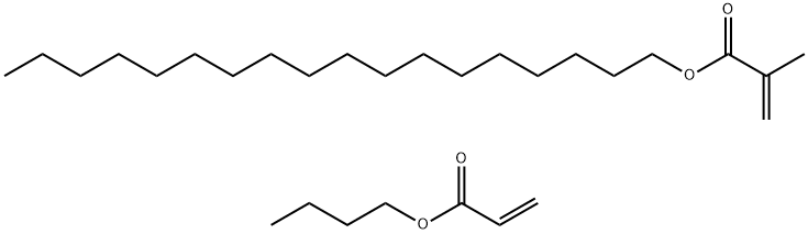 2-Propenoic acid, 2-methyl-, octadecyl ester, polymer with butyl 2-propenoate 结构式