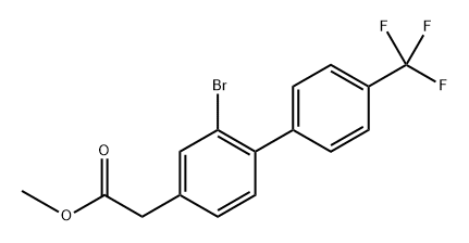 (2-BROMO-4′-TRIFLUOROMETHYL-BIPHENYL-4-YL)-ACETIC ACID METHYL ESTER Structure