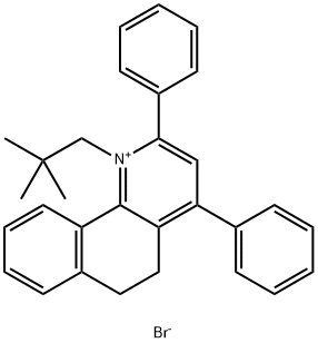 Benzo[h]quinolinium, 1-(2,2-dimethylpropyl)-5,6-dihydro-2,4-diphenyl-, bromide (1:1)